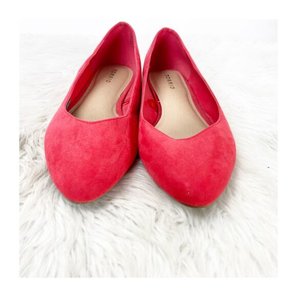 2/$30 Torrid Red Ballet Flats Size 10W Women’s Comfort Round Toe Slip On Casual - Picture 9 of 16